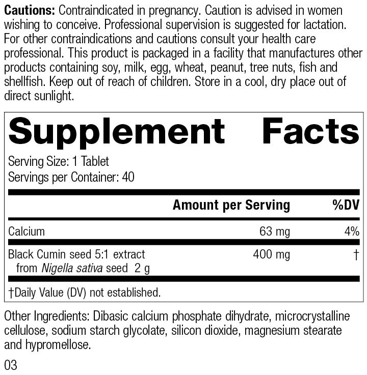 Black Cumin Seed Forte, 40 Tablets - Image 2
