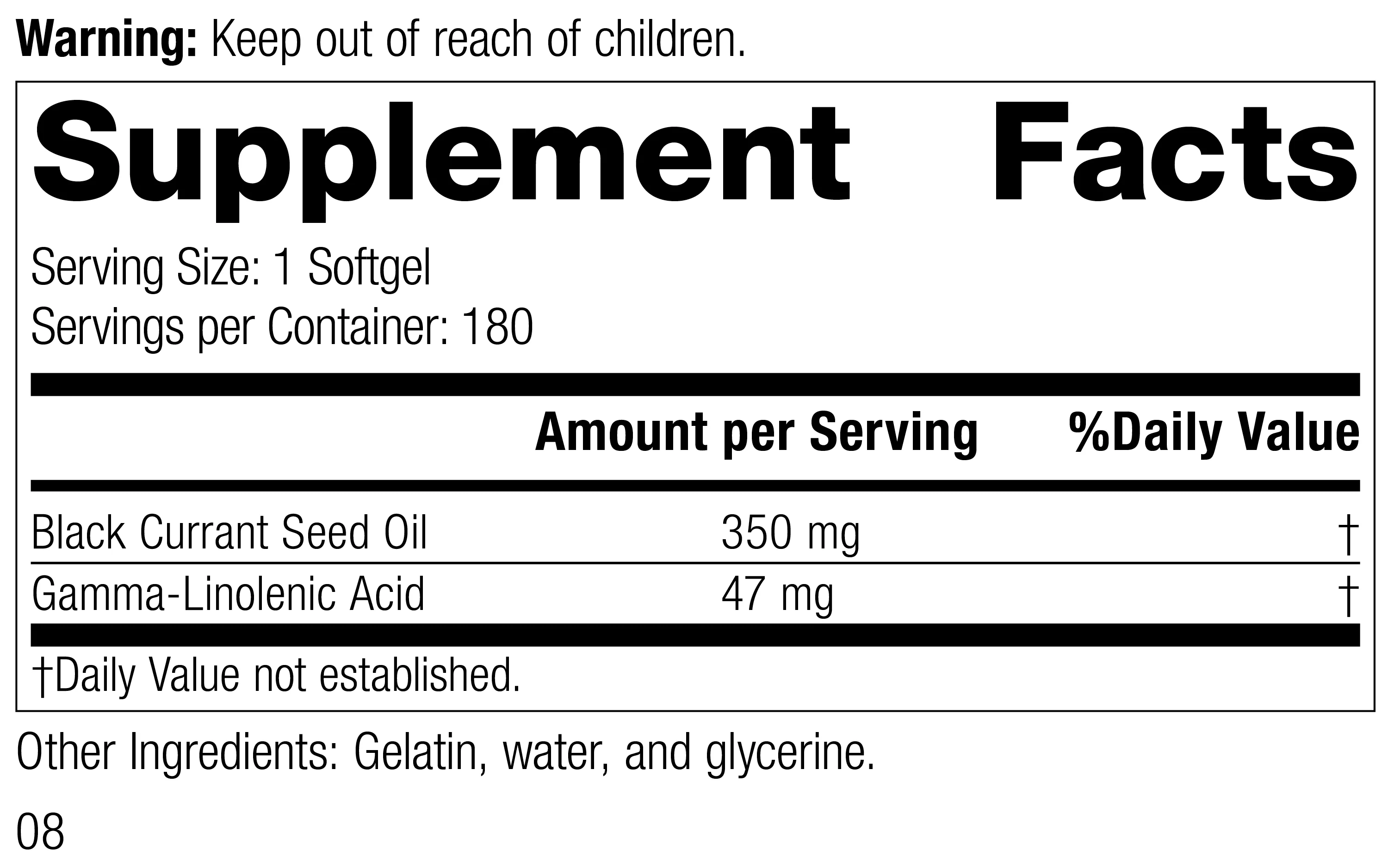 Black Currant Seed Oil, 180 Softgels - Image 2