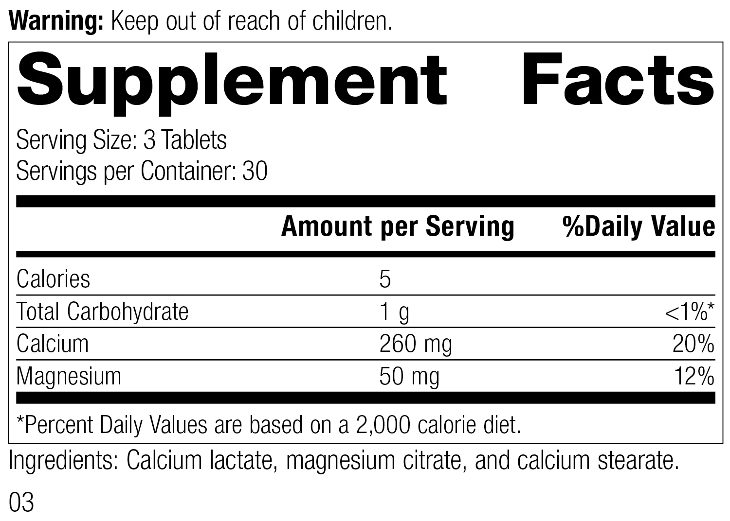 Calcium Lactate, 90 Tablets - Image 2