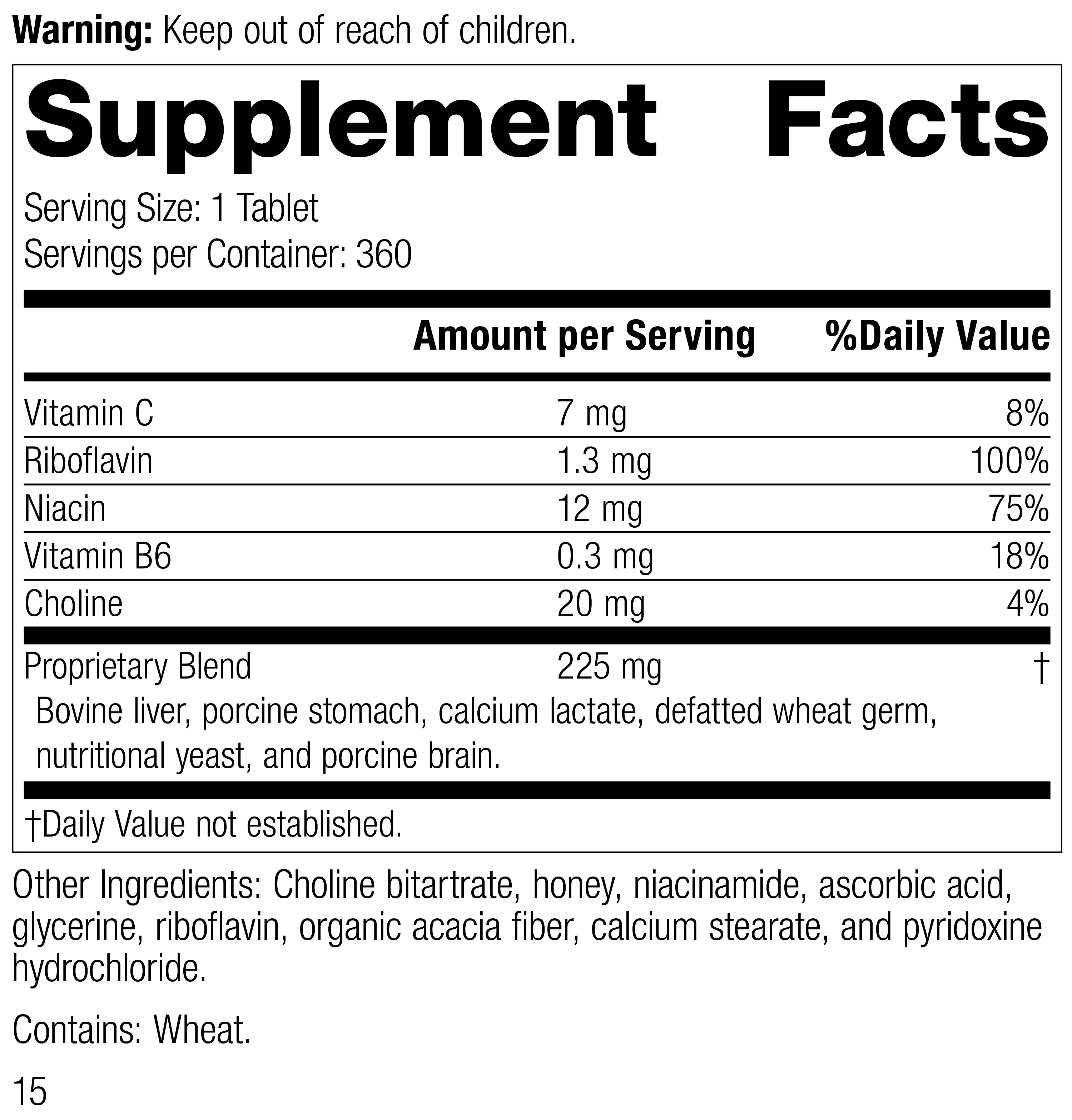 Cataplex® B2, 360 Tablets - Image 3