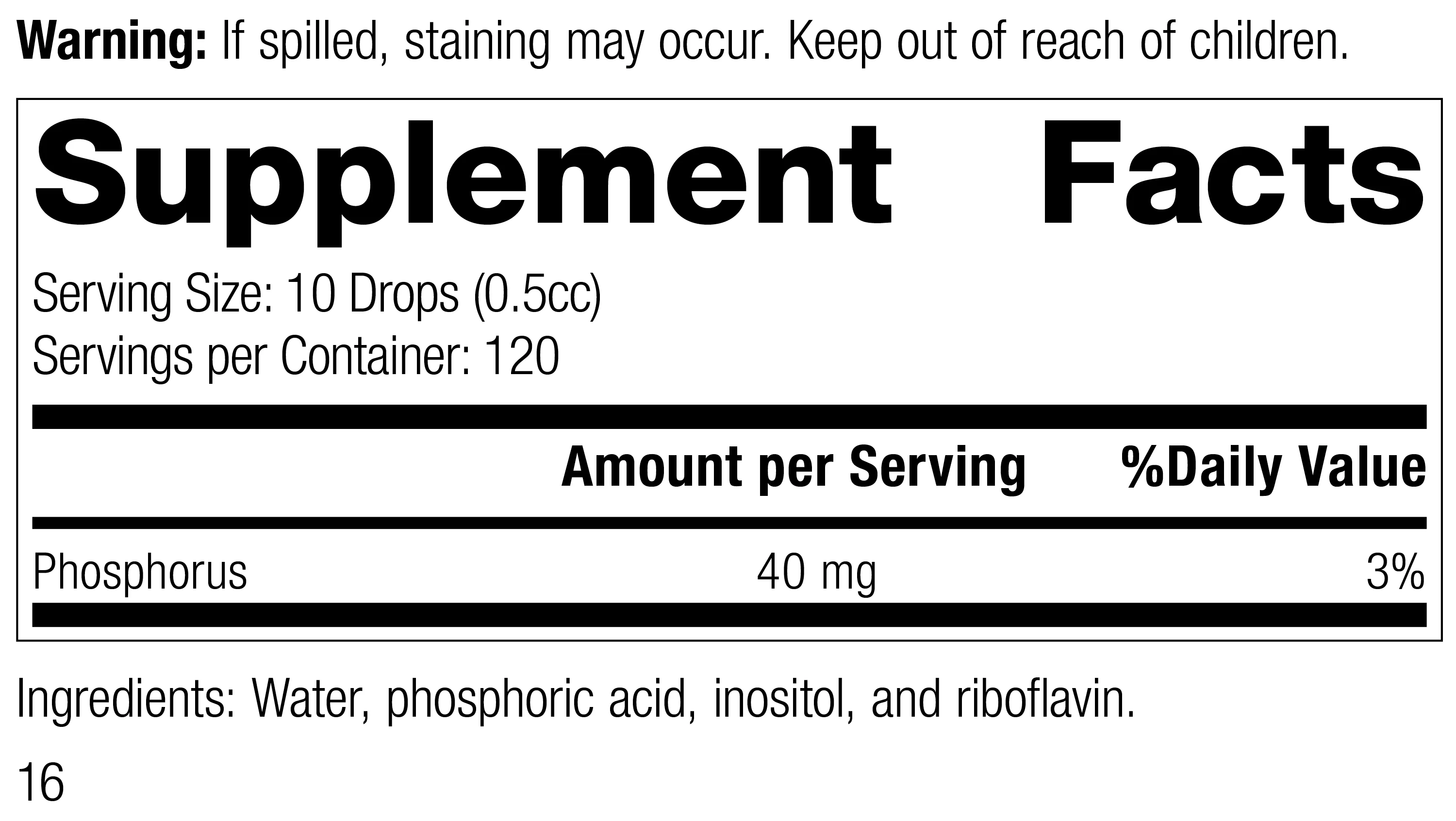 Phosfood® Liquid, Net 60 mL (2 fl oz) - Image 3
